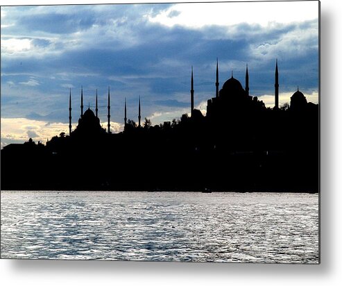 Turkey Metal Print featuring the photograph Sultanahmet Camii Skyline Istanbul Turkey by Taiche Acrylic Art