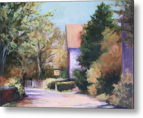 Realistic Metal Print featuring the painting Summer Lane by Vikki Bouffard