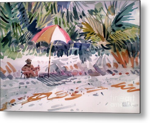 Captiva Island Metal Print featuring the painting Sunbather by Donald Maier