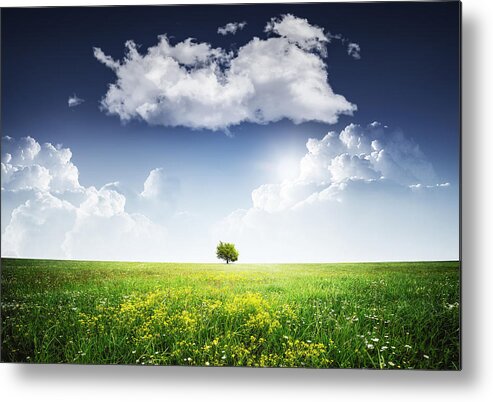 Autumn Metal Print featuring the painting Sunlight by Bess Hamiti
