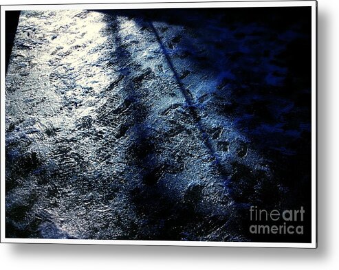Frank-j-casella Metal Print featuring the photograph Sunlight Shadows On Ice - Abstract by Frank J Casella