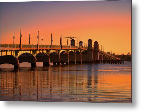 Sunrise Metal Print featuring the photograph Sunrise Bridge of Lions by Stacey Sather