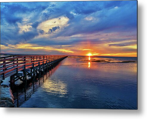 Cape Cod Metal Print featuring the photograph Sunset at Grey's Beach on Cape Cod by Marisa Geraghty Photography