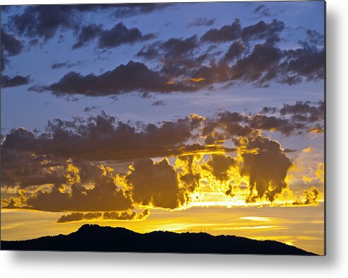 Fort Collins Metal Print featuring the photograph Sunset over Horsetooth Rock by Harry Strharsky