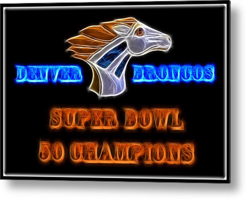 Super Bowl Metal Print featuring the photograph Super Bowl 50 Champions by Shane Bechler