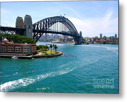 Bridge In Austrailia Metal Print featuring the photograph Sydney Harbor Bridge by Johanne Peale