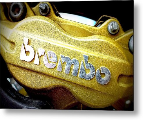 Brembo Metal Print featuring the photograph Take A Brake by Guy Pettingell