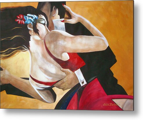 Dance Metal Print featuring the painting Tango by Lelia DeMello