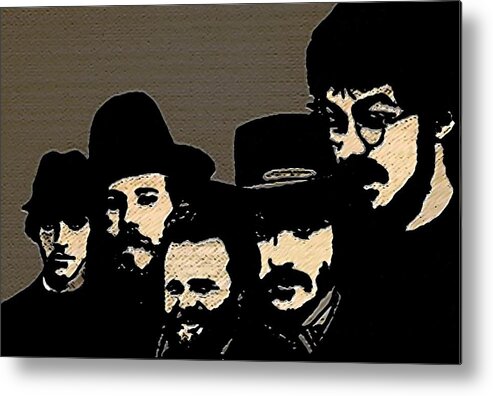 Musicians Metal Print featuring the painting The Band by Jeff DOttavio