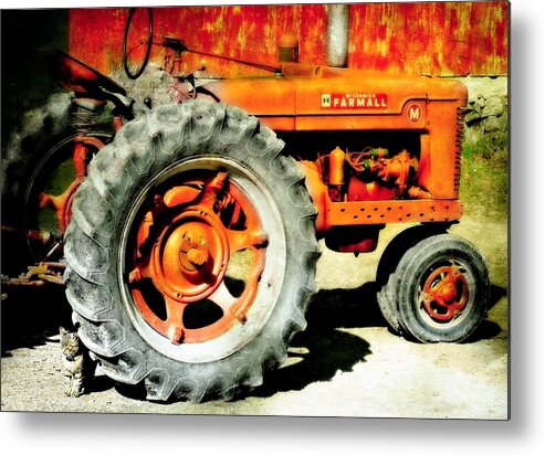 Tractor Metal Print featuring the photograph The Big Wheel by Diana Angstadt