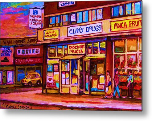 Montreal Metal Print featuring the painting The Brown Derby by Carole Spandau