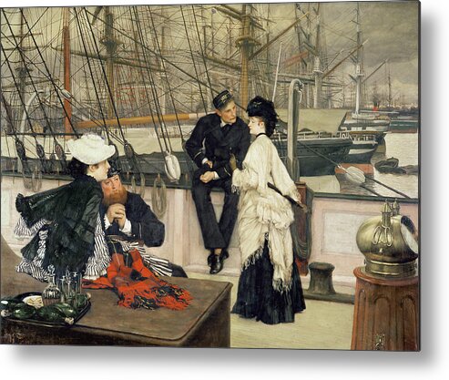 The Metal Print featuring the painting The Captain and the Mate by Tissot