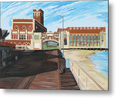 Asbury Art Metal Print featuring the painting The Convention Hall Asbury Park by Patricia Arroyo