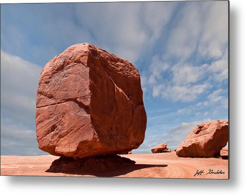 Arid Climate Metal Print featuring the photograph The Cube at Monument Valley by Jeff Goulden