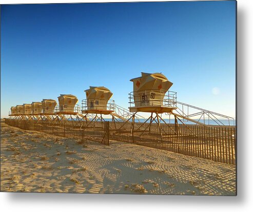 Lifeguard Tower Metal Print featuring the photograph The end of summer by Everette McMahan jr