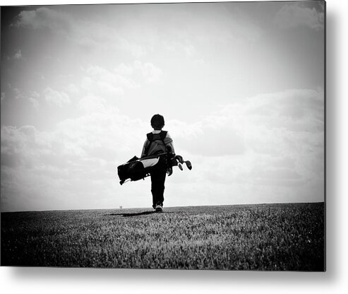 Golf Metal Print featuring the photograph The Golfer by Shawn Wood