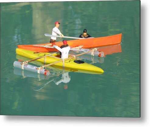  Metal Print featuring the photograph The Kayak Team 12 by Digital Art Cafe