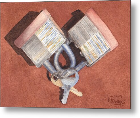 Heart Metal Print featuring the painting The Keys To My Heart by Ken Powers