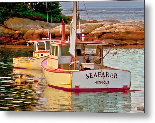 Lobster Boats Metal Print featuring the photograph The KISS by Jeff Cooper