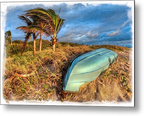 Boats Metal Print featuring the photograph The Old Blue Boat by Debra and Dave Vanderlaan
