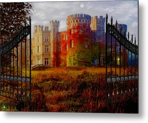 Castle Metal Print featuring the digital art The Old Haunted Castle by Michael Rucker