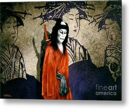 Will Bullas Metal Print featuring the painting The Scarlet Samurai... by Will Bullas