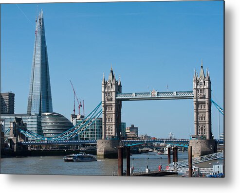 2012 Metal Print featuring the photograph The Shard with Tower Bridge by Andrew Michael