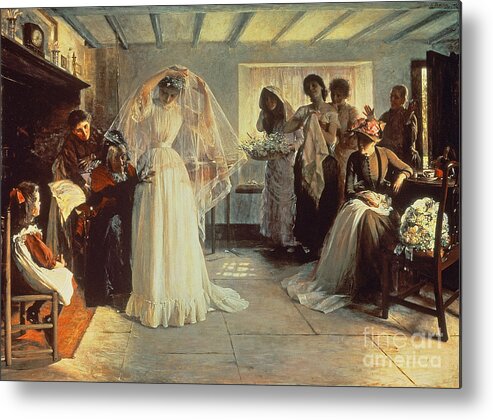 Wedding Metal Print featuring the painting The Wedding Morning by John Henry Frederick Bacon