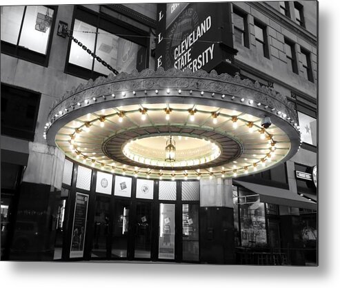 Theater Metal Print featuring the photograph Theater Lights by Wendy Gertz