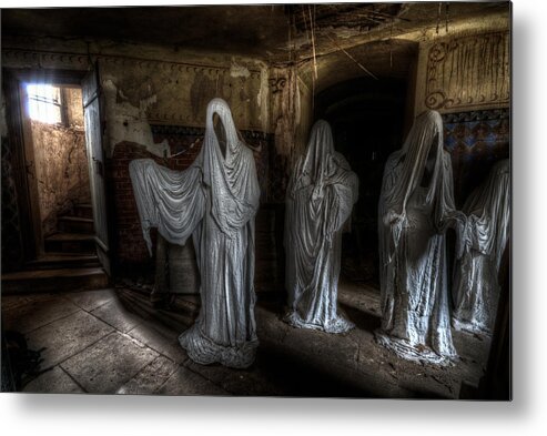 Ghostly Metal Print featuring the digital art This way please by Nathan Wright