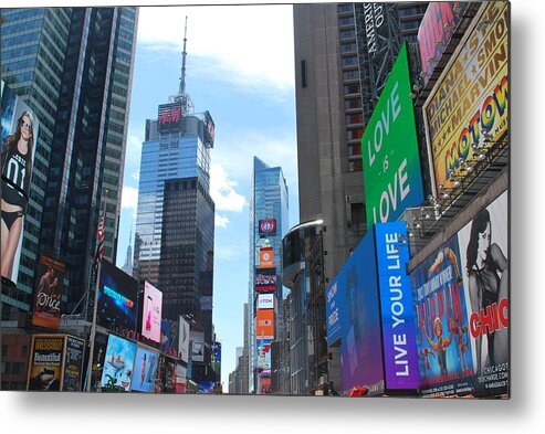 City Metal Print featuring the photograph Times Square - New York City by Matt Quest