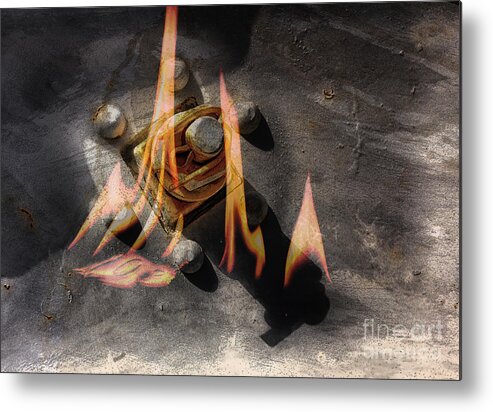 Train Metal Print featuring the digital art Train Wreck by Georgianne Giese