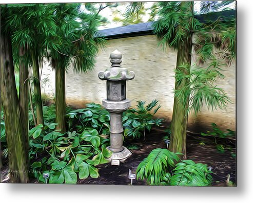 National Bonsai & Penjing Museum At The National Arboretum In Washington Metal Print featuring the digital art Tranquility Base by Joe Paradis