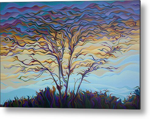 Tree Metal Print featuring the painting Twilight Ta-pes-Tree by Amy Ferrari