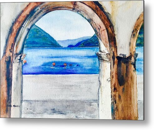 Arches Metal Print featuring the painting Under the Arches by Sonia Mocnik