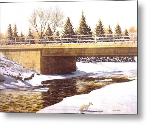 Bridge Metal Print featuring the painting Untitled #11 by Conrad Mieschke