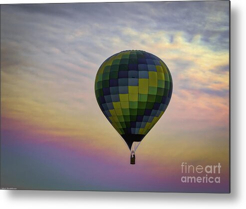 Hot Air Metal Print featuring the photograph Up There by Mitch Shindelbower