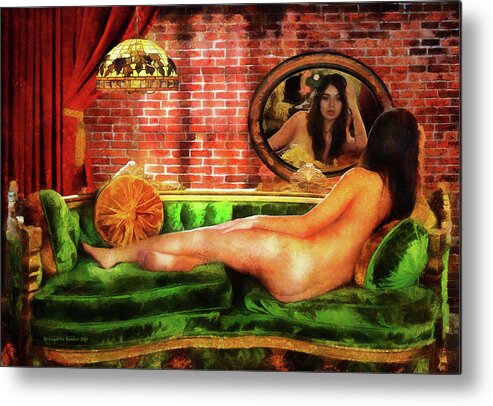 Nude Metal Print featuring the photograph Venus at Her Mirror by Aleksander Rotner