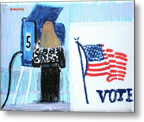 Voting Booth Metal Print featuring the painting Voting Booth 2008 by Candace Lovely