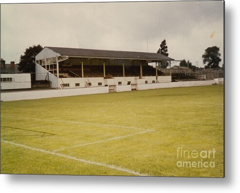  Metal Print featuring the photograph Walsall - Fellows Park - Main Stand 2 - 1970s by Legendary Football Grounds