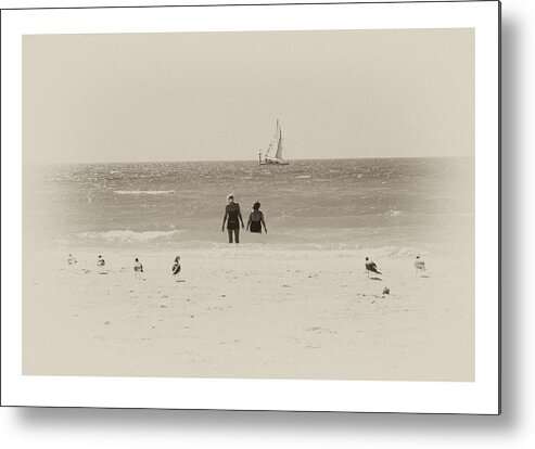 Beach Metal Print featuring the photograph Watchers by Mal Bray