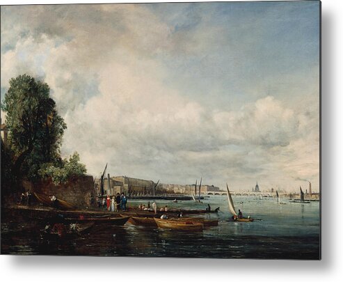 English Romantic Painters Metal Print featuring the painting Waterloo Bridge by John Constable