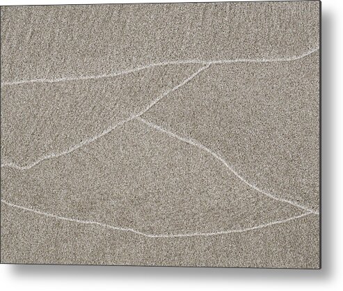 Sand Metal Print featuring the photograph Waves of Time in the Sand by Kathi Mirto