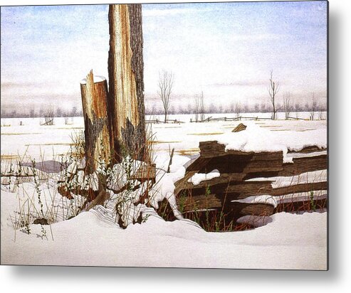 Snow Metal Print featuring the painting Wet Snow by Conrad Mieschke
