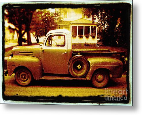 Americana Metal Print featuring the photograph White Top Truck by Craig J Satterlee