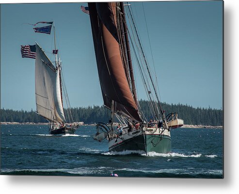  Boat Metal Print featuring the photograph Windjammer Race by Fred LeBlanc