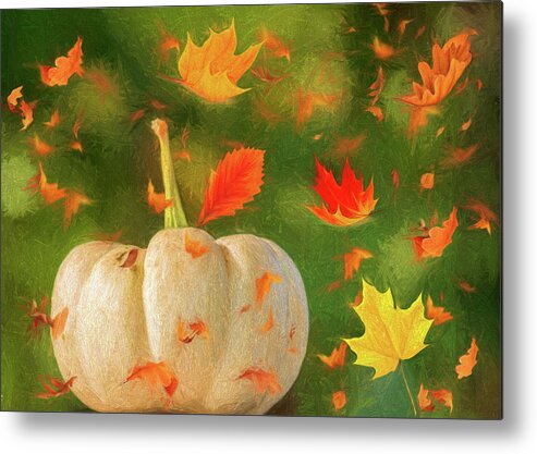 Autumn Metal Print featuring the photograph Winds of Autumn by Cathy Kovarik