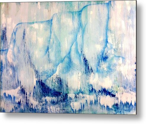 Rock Metal Print featuring the mixed media Winter Rocks by Catlin Perry