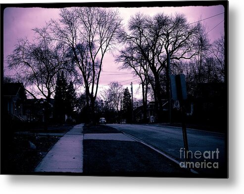 United States Metal Print featuring the photograph Winter Sky on Gottschalk Avenue by Frank J Casella