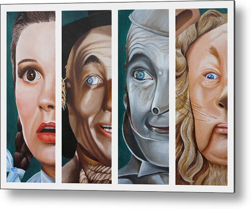 Wizard Of Oz Metal Print featuring the painting Wizard of Oz Set One by Vic Ritchey